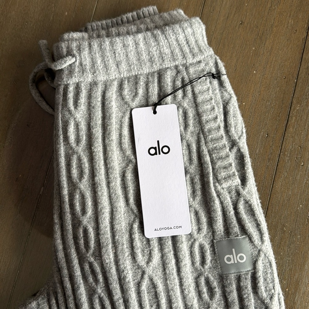 alo cable knit winter bliss pant